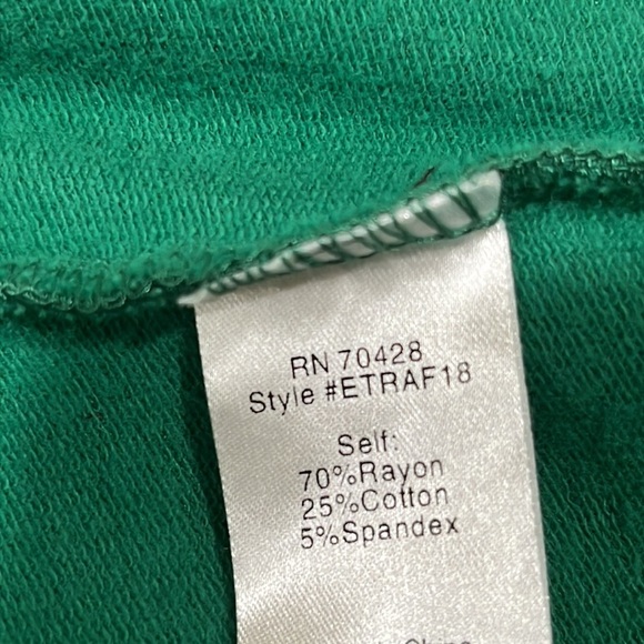 EVYS TREE THE REECE, Vibrant Green Hoodie with Ruffle Accents, WOMEN SIZE M - Picture 10 of 11